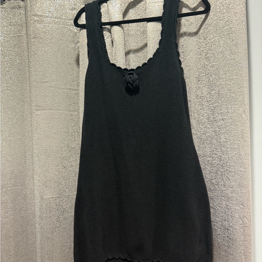 Elegant Black Knit Women's Top